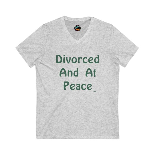 Cheryl H Gore | At Peace | Unisex Jersey Short Sleeve V-Neck Tee | S - 2XL - Image 3