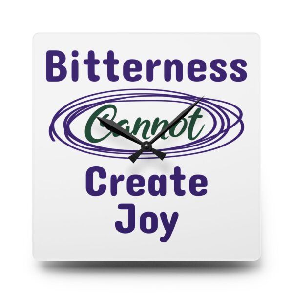 Cheryl H Gore | Create Joy | Acrylic Wall Clock | Round Or Square | 10.75" x 10.75" - Image 2