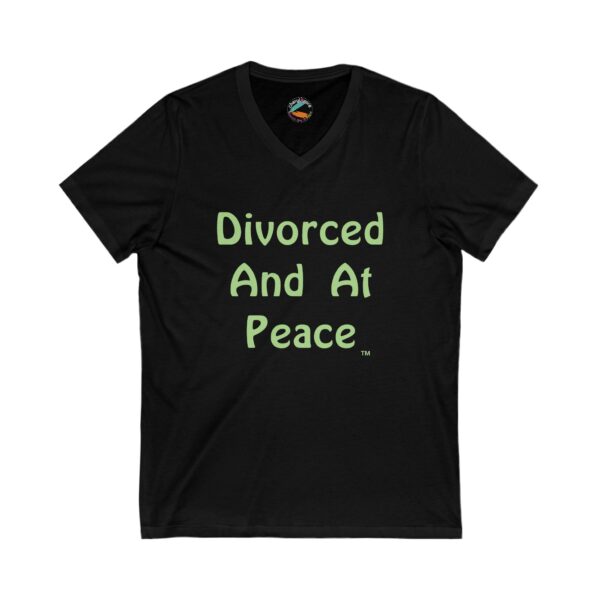 Cheryl H Gore | At Peace | Unisex Jersey Short Sleeve V-Neck Tee | S - 2XL - Image 2