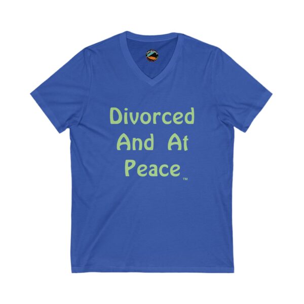 Cheryl H Gore | At Peace | Unisex Jersey Short Sleeve V-Neck Tee | S - 2XL - Image 3