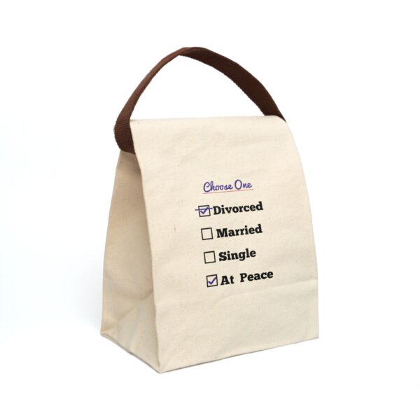 Cheryl H Gore | Divorced | Canvas Lunch Bag With Strap | 12.5" x 8" x 5.5"