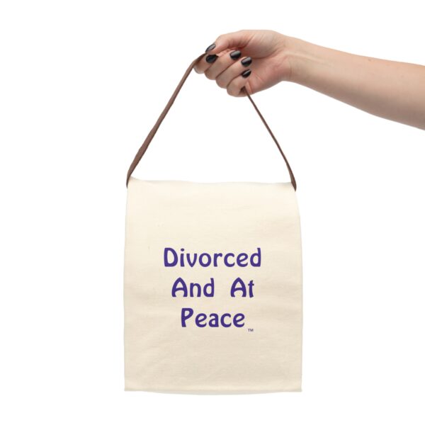 Cheryl H Gore | At Peace | Canvas Lunch Bag With Strap | 12.5 x 8" x 5.5" - Image 4