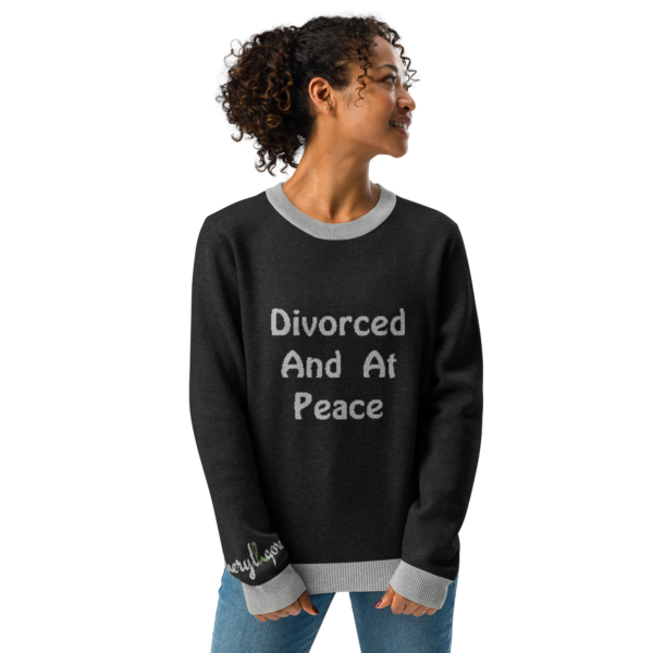 Cheryl H Gore | At Peace | Knitted Crew Neck Sweater | Unisex Sizing | 3XS - 3XL - Image 3