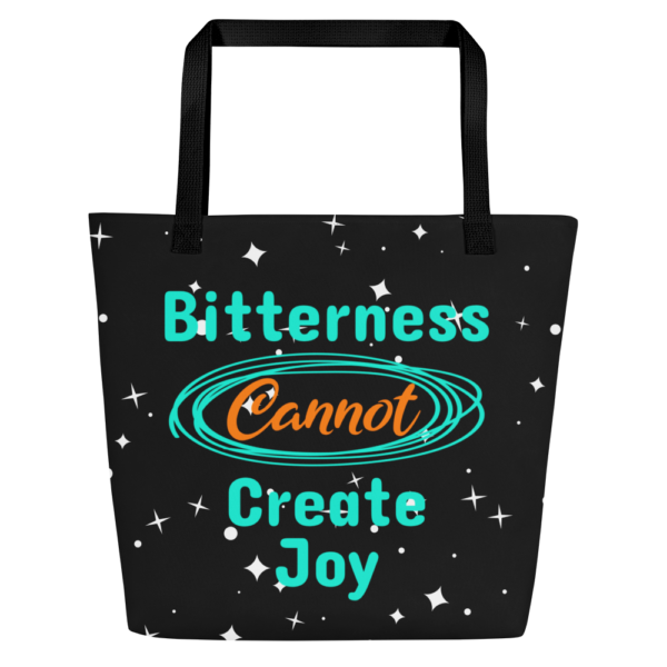 Cheryl H Gore | Create Joy | Large Tote Bag With Pocket 16" x 20" - Image 2