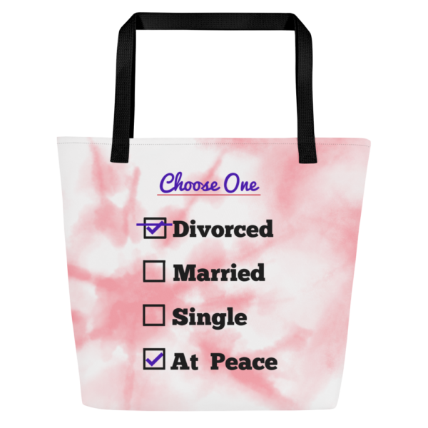 Cheryl H Gore | Divorced | Large Tote Bag With Pocket | 16" x 20" - Image 7