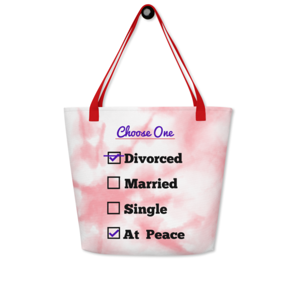 Cheryl H Gore | Divorced | Large Tote Bag With Pocket | 16" x 20" - Image 8