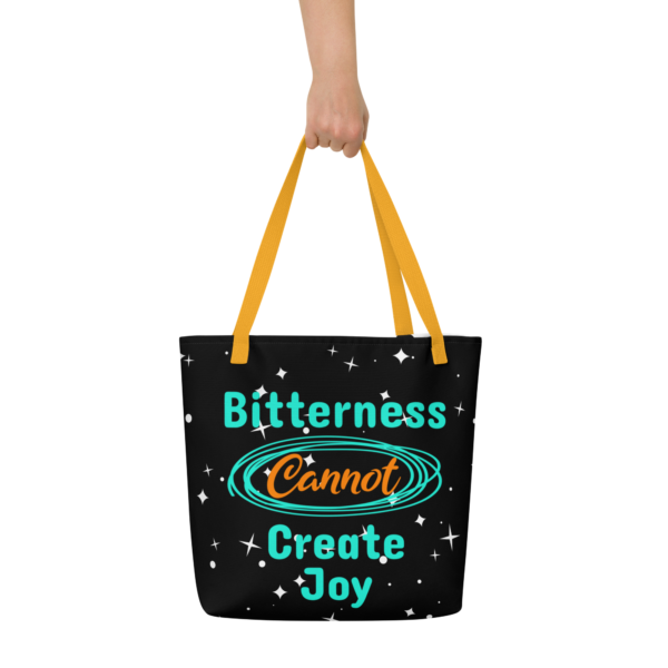 Cheryl H Gore | Create Joy | Large Tote Bag With Pocket 16" x 20" - Image 4