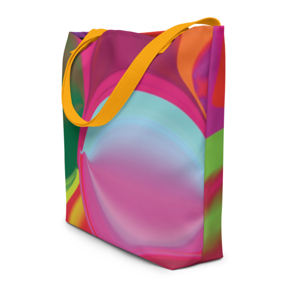 Cheryl H Gore | Shaking The Happiness Tree | Large Tote Bag With Pocket | 16" x 20" - Image 3