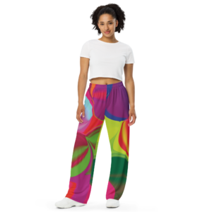 Cheryl H Gore | Shaking The Happiness Tree | Unisex Wide-Leg Pants  With Pockets | 2SX - 6XL