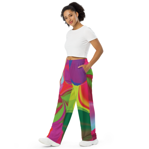 Cheryl H Gore | Shaking The Happiness Tree | Unisex Wide-Leg Pants  With Pockets | 2SX - 6XL - Image 2