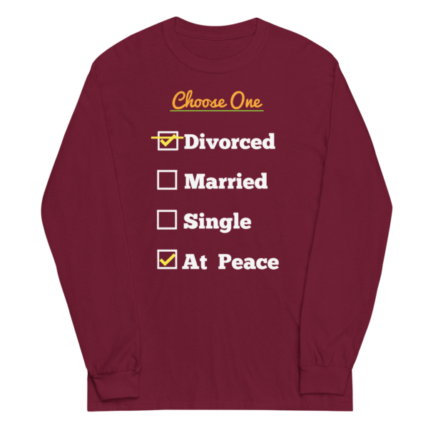 Cheryl H Gore | Divorced | Pre-Shrunk | Men’s Long Sleeve Shirt | S - 4XL - Image 8