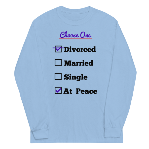 Cheryl H Gore | Divorced | Pre-Shrunk | Men’s Long Sleeve Shirt | S - 4XL - Image 4