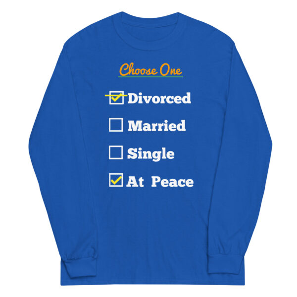 Cheryl H Gore | Divorced | Pre-Shrunk | Men’s Long Sleeve Shirt | S - 4XL