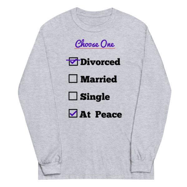 Cheryl H Gore | Divorced | Pre-Shrunk | Men’s Long Sleeve Shirt | S - 4XL