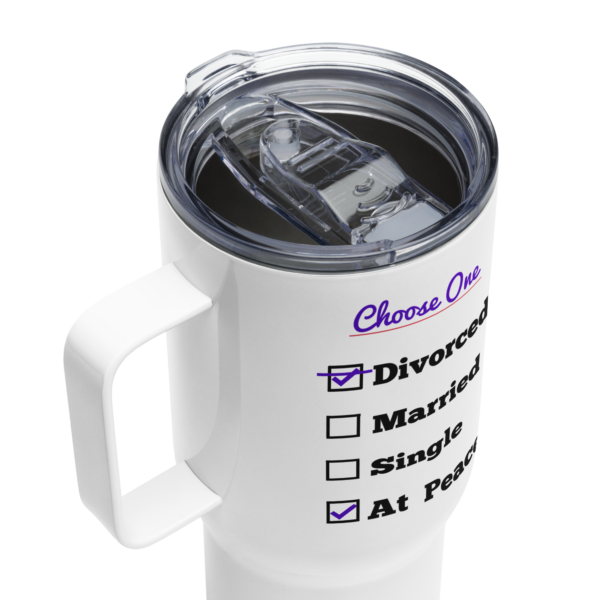 Cheryl H Gore | Divorced | Stainless Steel | Travel Mug With Handle | 25oz - 40oz - Image 2