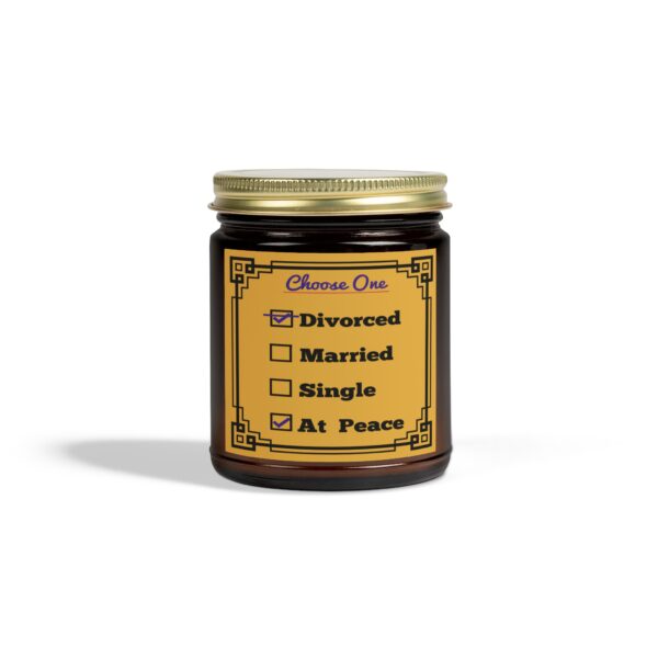 Cheryl H Gore | Divorced | Candle | Hand-Poured | Amber And Clear Jars | 9 Different Scents | 4oz - 9oz - Image 2