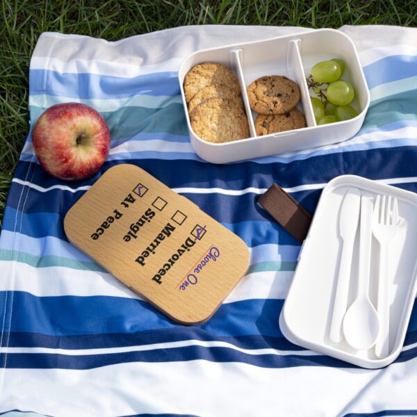 Cheryl H Gore | Divorced | Wood Tray | Bento Lunch Box | 7.7" x 4.7" x 2.4" - Image 6