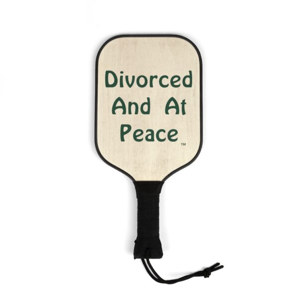 Cheryl H Gore | At Peace | Pickleball Kit | 2 Wooden Paddles 2 Plastic Balls | 7.5" x 15.5" - Image 2