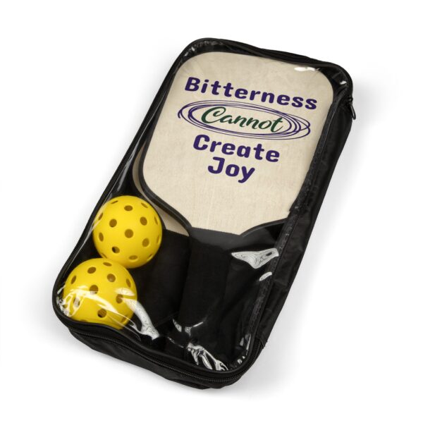 Cheryl H Gore | Create Joy | Pickleball Kit | 2 Wooden Paddles 2 Plastic Balls | 7.5" x 15.5" - Image 3